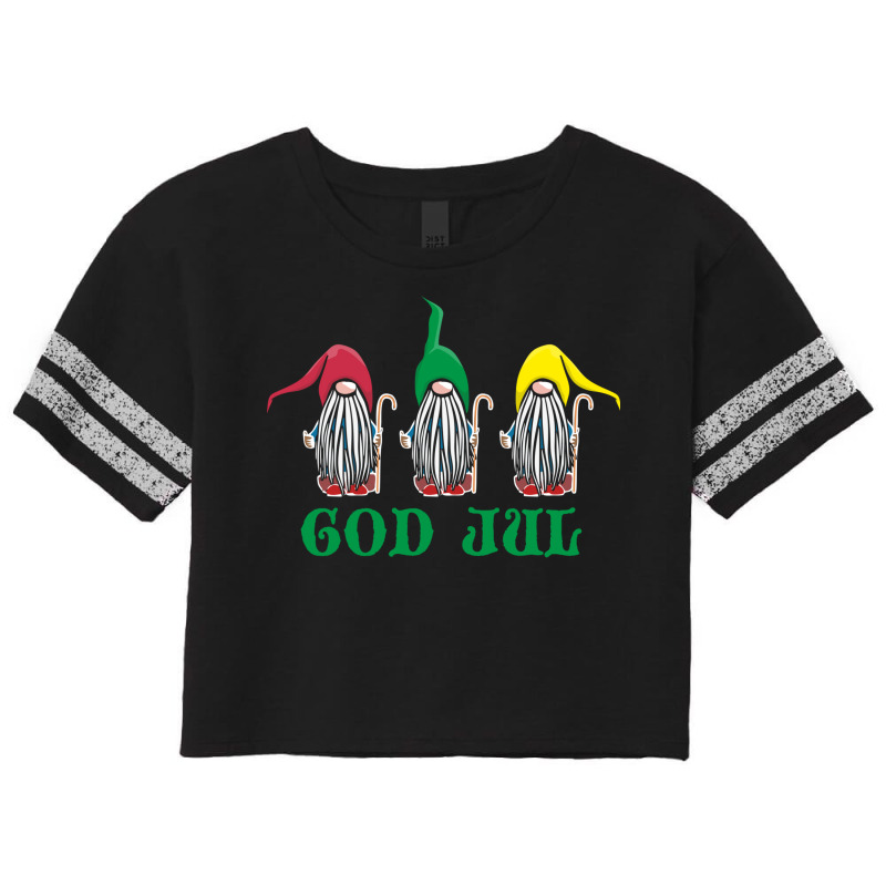 God Jul Scandinavian Christmas There Swedish Magical Gnomes In Funny H Scorecard Crop Tee by AsopArt | Artistshot