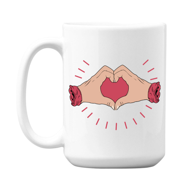 Trending Hand Heart 15 Oz Coffee Mug | Artistshot