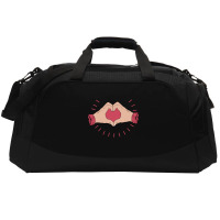 Trending Hand Heart Active Duffel | Artistshot