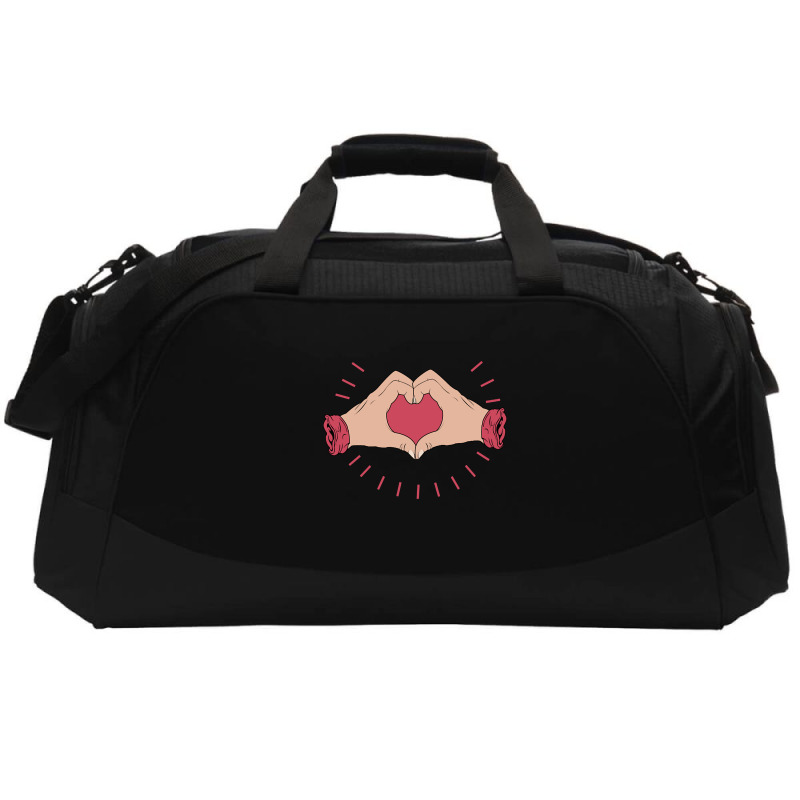 Trending Hand Heart Active Duffel | Artistshot