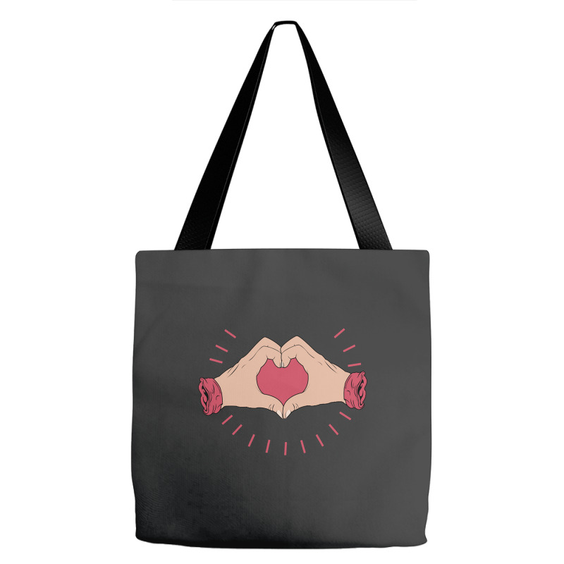 Trending Hand Heart Tote Bags | Artistshot