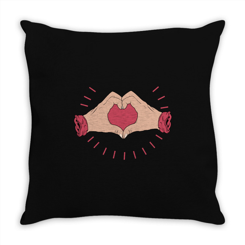 Trending Hand Heart Throw Pillow | Artistshot