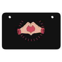 Trending Hand Heart Atv License Plate | Artistshot