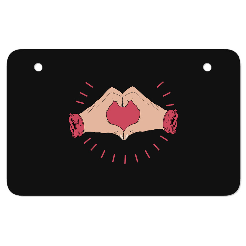 Trending Hand Heart Atv License Plate | Artistshot