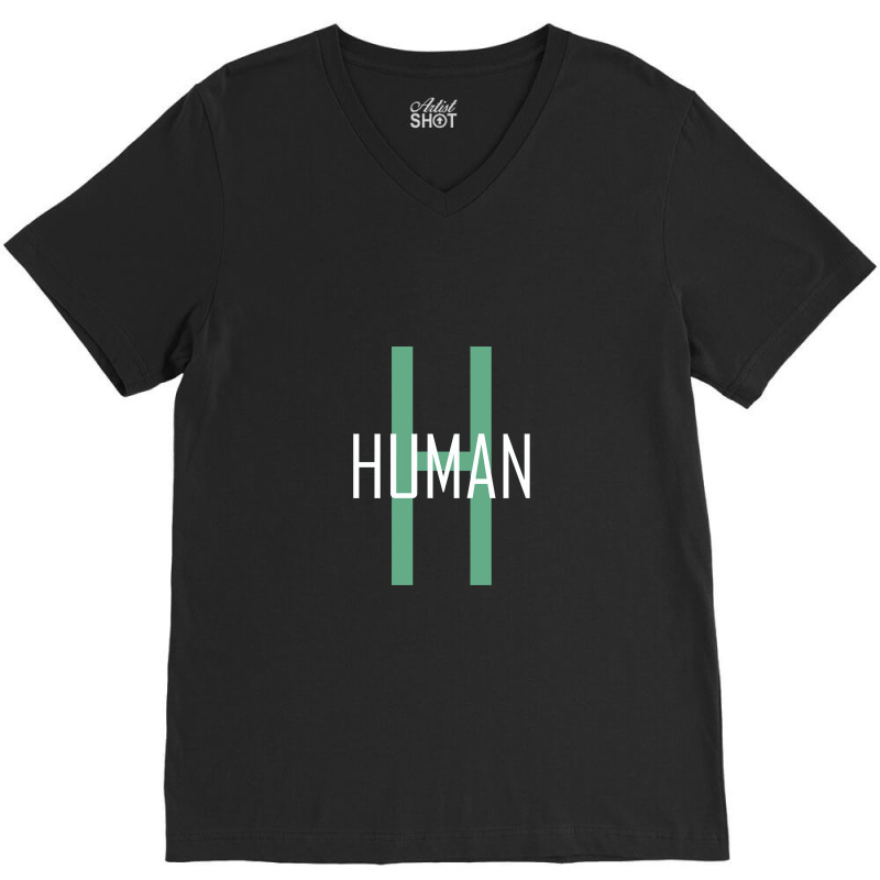 Human (light) V-Neck Tee by kumkunari | Artistshot