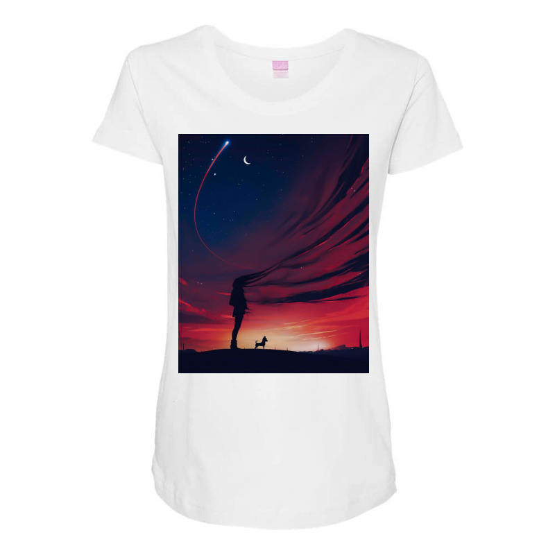 Girl Maternity Scoop Neck T-shirt | Artistshot