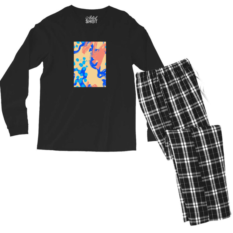 Cute Pattern In A Small Flower Little Leave Flowers Colorful Bright Su Men's Long Sleeve Pajama Set by agus03 | Artistshot