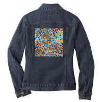 Cute Pattern In A Small Flower Little Leave Flowers Colorful Bright Su Ladies Denim Jacket | Artistshot