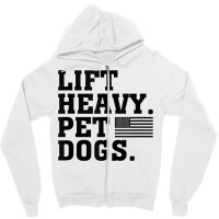 Lift Heavy Pet Dogs Usa American Tank Top Zipper Hoodie | Artistshot