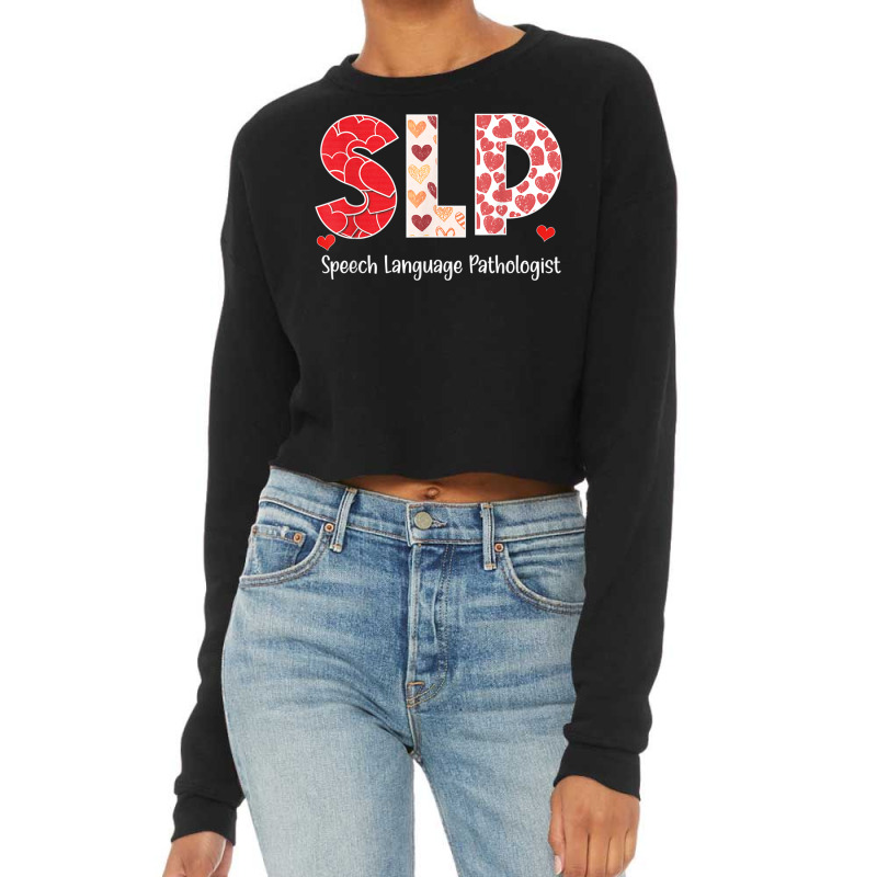 Speech Language Pathology Valentines Day Cool Path Cropped Sweater by chomibe | Artistshot