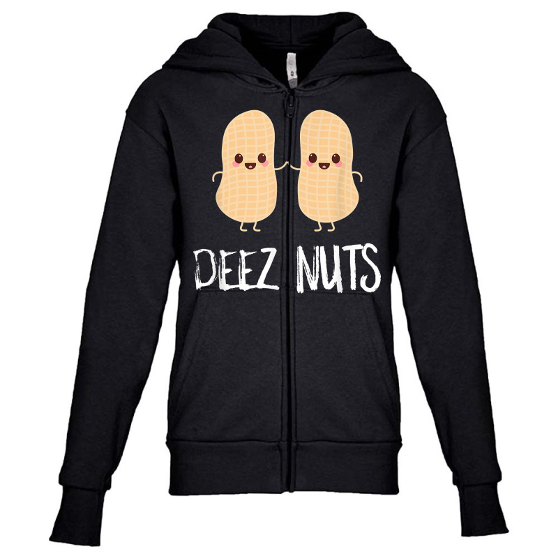 Peanut Food Funny Kawaii Cute Meme Deez Nuts Joke Youth Zipper Hoodie | Artistshot