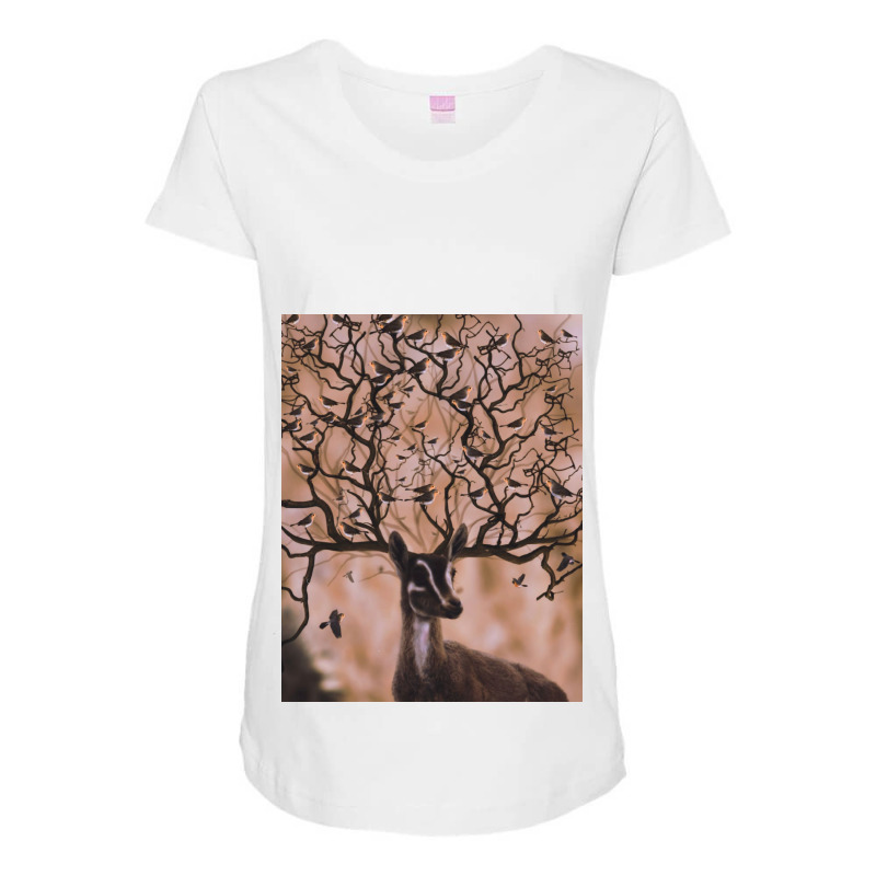 Gazelle Maternity Scoop Neck T-shirt | Artistshot