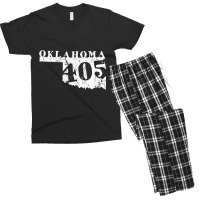 Oklahoma Map 405 Area Code Vintage T Shirt Men's T-shirt Pajama Set | Artistshot