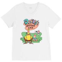 Rocko's Modern Life Hypnotized Character Long Slee V-neck Tee | Artistshot