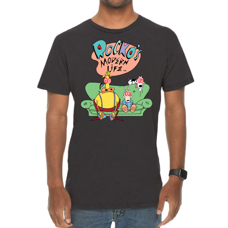 Rocko's Modern Life Hypnotized Character Long Slee Vintage T-Shirt by imelde | Artistshot