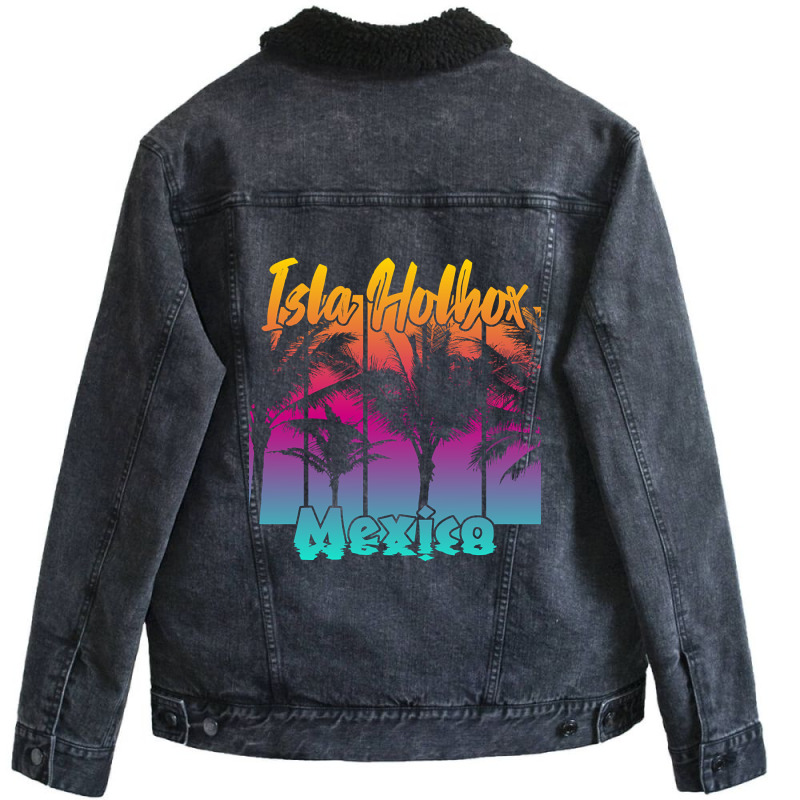 Trending Holbox Mexico Island-znznl Unisex Sherpa-Lined Denim Jacket by buithilai657 | Artistshot