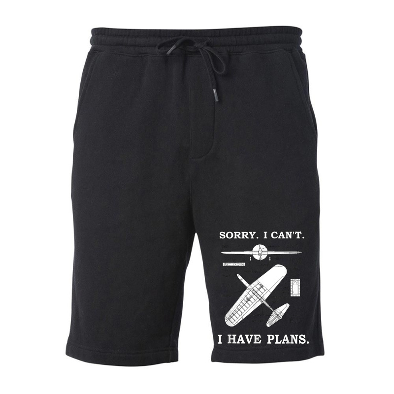 Sorry. I Can't. I Have Plans. Funny Airplane Model Fleece Short | Artistshot