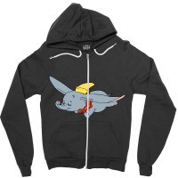 Flying Elephant Zipper Hoodie | Artistshot