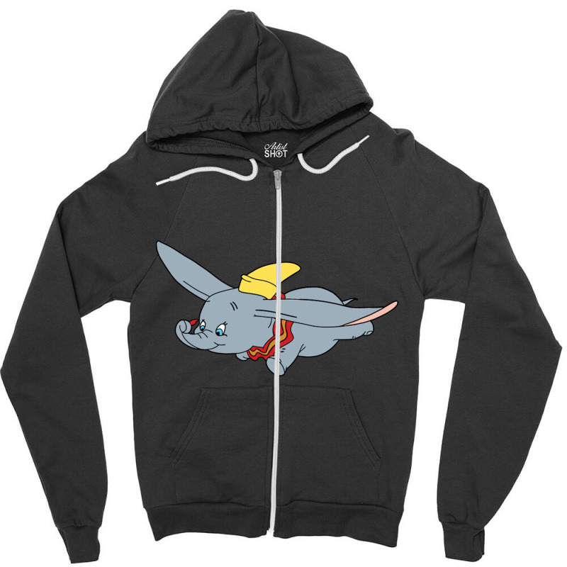 Flying Elephant Zipper Hoodie by Rosiana | Artistshot