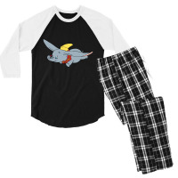 Flying Elephant Men's 3/4 Sleeve Pajama Set | Artistshot