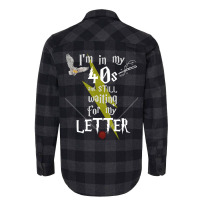 In My 40s Waiting For Magic   White Text 4 Flannel Shirt | Artistshot