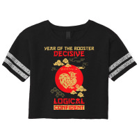 Womens Rooster Chinese Zodiac Design  Year Of The Scorecard Crop Tee | Artistshot