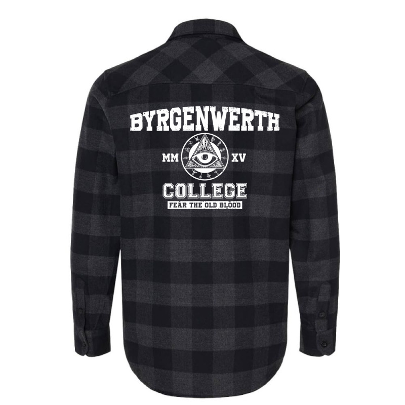 Byrgenwerth College (white Text) Flannel Shirt | Artistshot