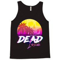 Dead Inside   Vaporwave Miami Aesthetic Spooky Moo Tank Top | Artistshot