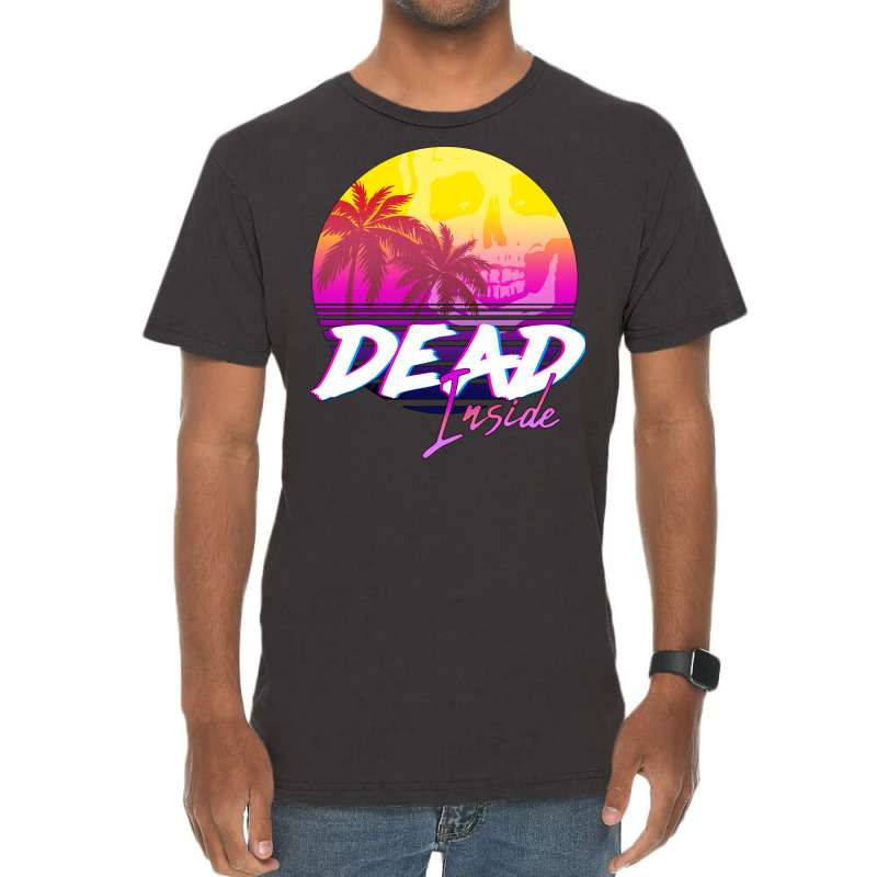 Dead Inside   Vaporwave Miami Aesthetic Spooky Moo Vintage T-shirt | Artistshot