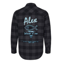 Alex Biblical Name Definition Flannel Shirt | Artistshot