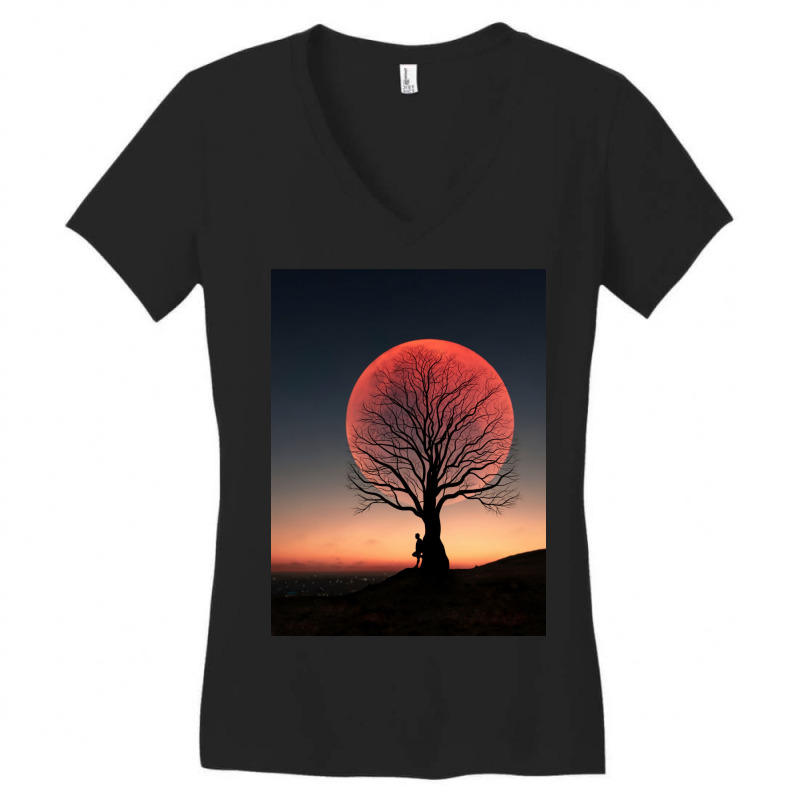 Moon Women's V-neck T-shirt | Artistshot