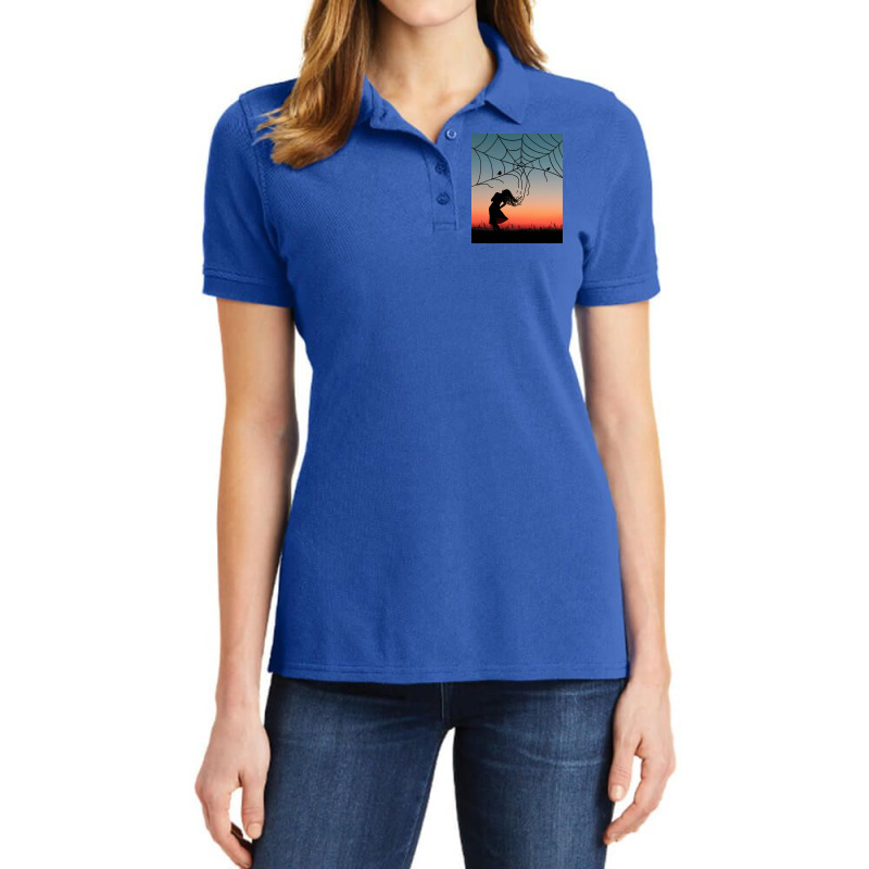 Spider Web Ladies Polo Shirt | Artistshot