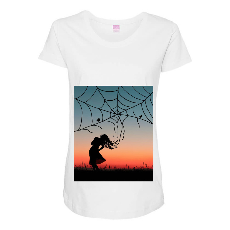 Spider Web Maternity Scoop Neck T-shirt | Artistshot