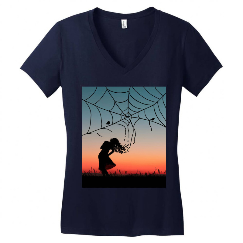 Spider Web Women's V-neck T-shirt | Artistshot