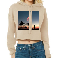 Girl On A Bicycle Cropped Hoodie | Artistshot