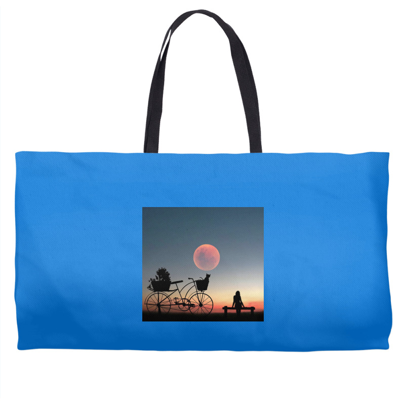 Girl On A Bicycle Weekender Totes | Artistshot