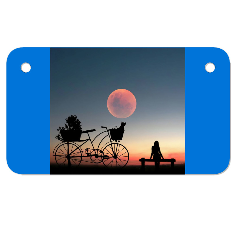 Girl On A Bicycle Motorcycle License Plate | Artistshot