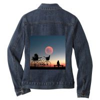 Girl On A Bicycle Ladies Denim Jacket | Artistshot