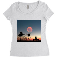 Girl On A Bicycle Women's Triblend Scoop T-shirt | Artistshot