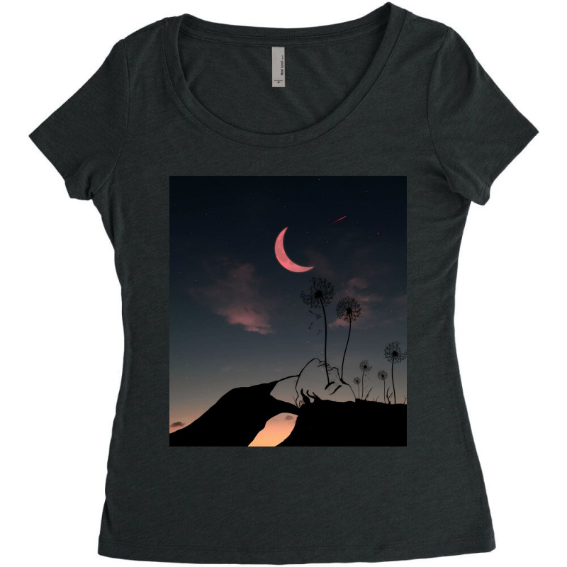 Night And Woman Women's Triblend Scoop T-shirt | Artistshot