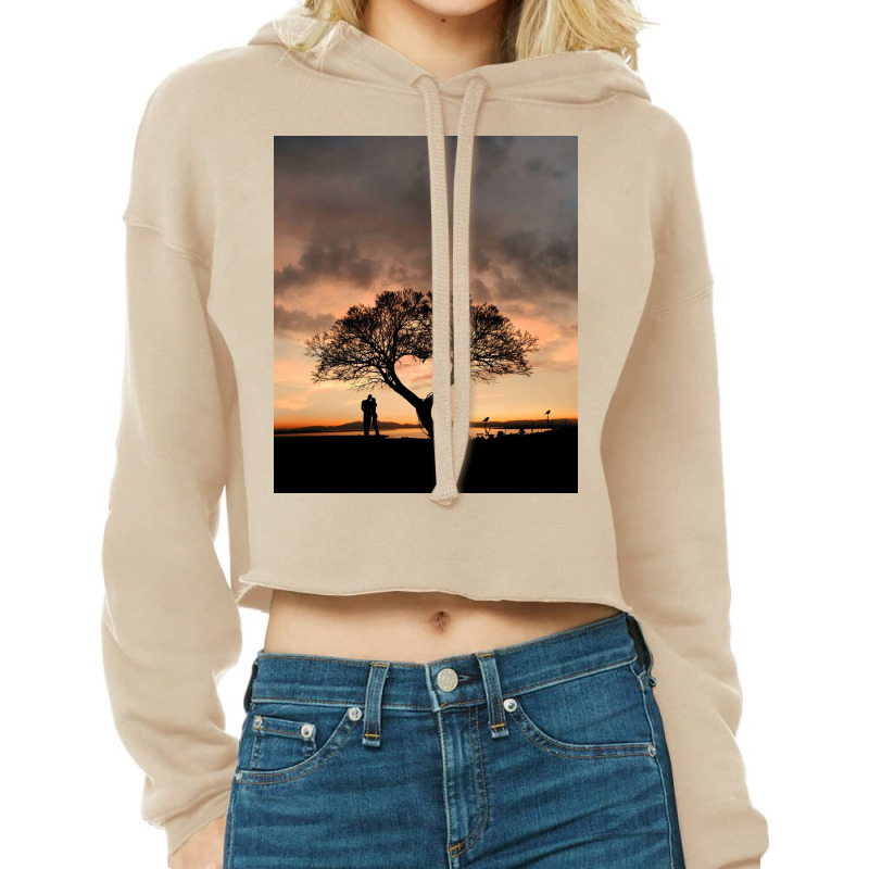 Tree And Heart Cropped Hoodie | Artistshot