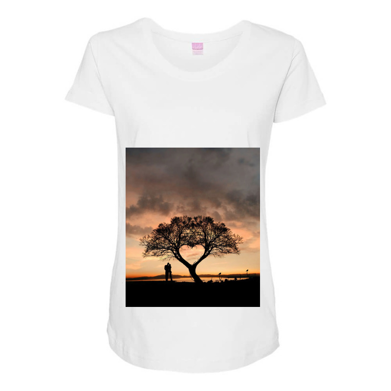 Tree And Heart Maternity Scoop Neck T-shirt | Artistshot