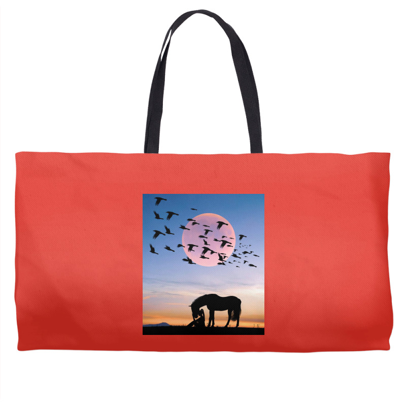 Horse And Woman Weekender Totes | Artistshot