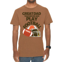 Great Dad Teaches His Son Play Football Vintage T-shirt | Artistshot