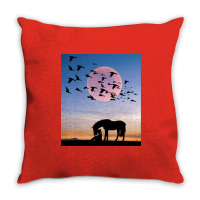 Horse And Woman Throw Pillow | Artistshot