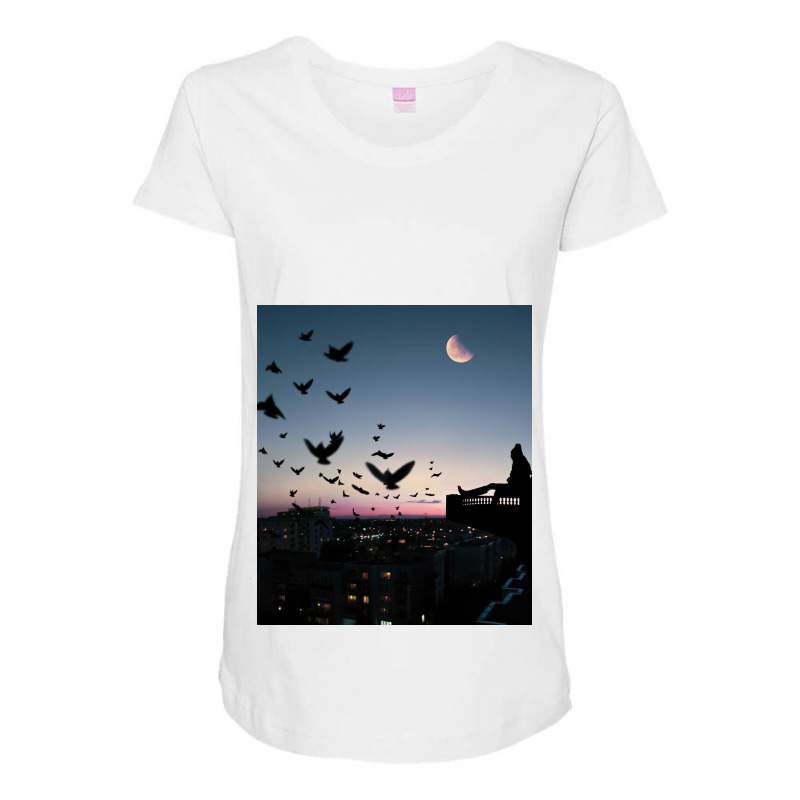 Balcony View Maternity Scoop Neck T-shirt | Artistshot