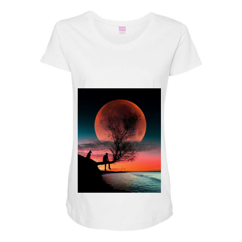 Moon Maternity Scoop Neck T-shirt | Artistshot