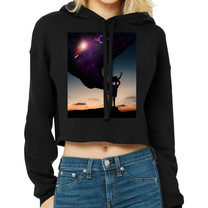 Space Way Cropped Hoodie | Artistshot