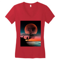 Moon Women's V-neck T-shirt | Artistshot