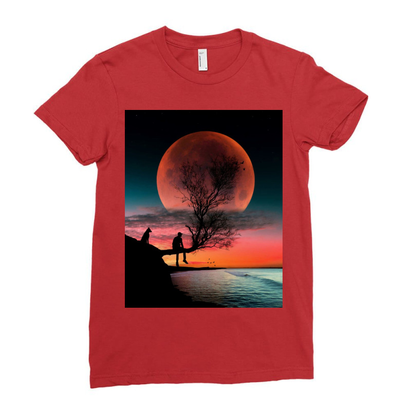 Moon Ladies Fitted T-shirt | Artistshot